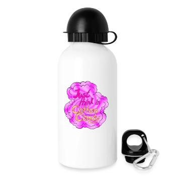Cotton Candy Thinking swirl - Drinks Bottle with Lid 500 ml - white - Right