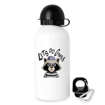 Faisons des crimes raton laveur - Gourde avec bouchon 500 ml - blanc - Droite