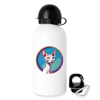 Sphynx Cat - Drinks Bottle with Lid 500 ml - white - Right