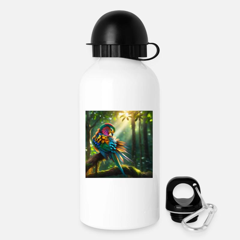 Forest adventure with colours and light - Drinks Bottle with Lid 500 ml - white