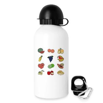 De délicieux fruits variés - Gourde avec bouchon 500 ml - blanc - Droite