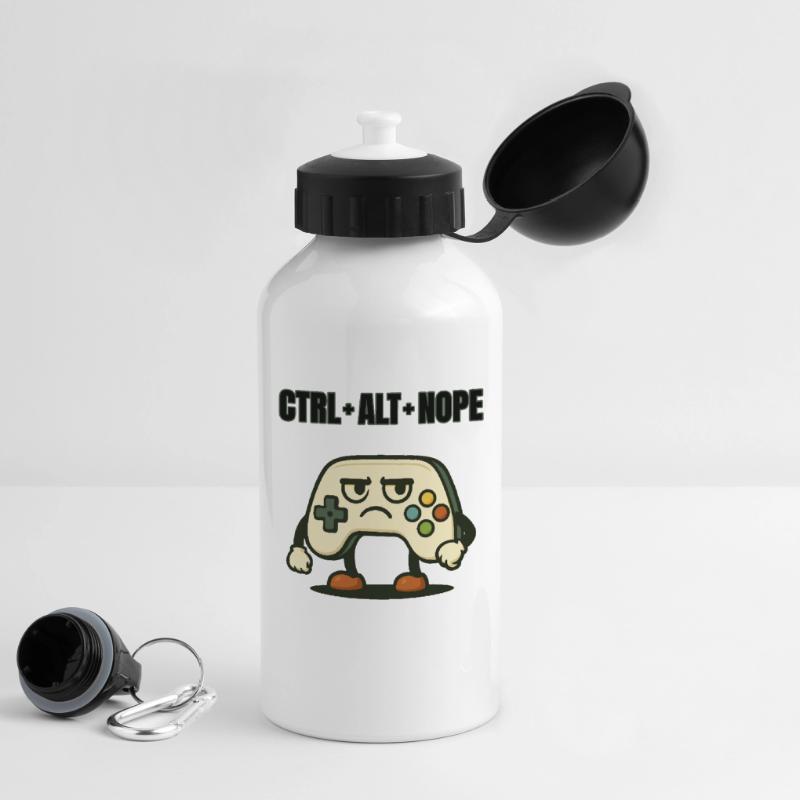 CTRL ALT NOPE Controller-Meme Trinkflasche mit Deckel 500 ml