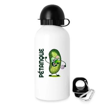 Pétanque Pickles - Drinks Bottle with Lid 500 ml - white - Right