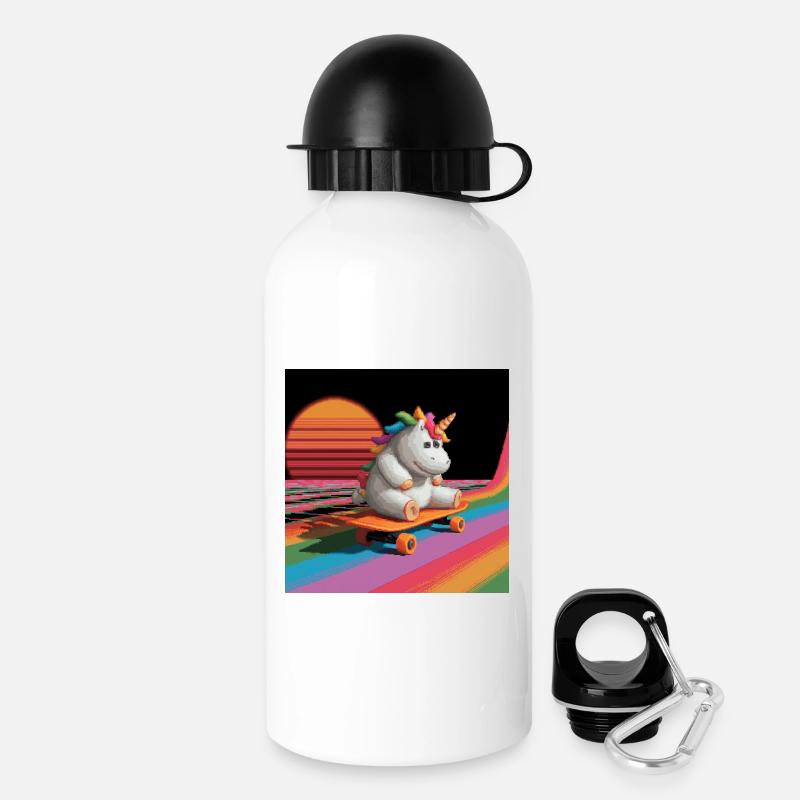 Skatercorn - Trinkflasche mit Deckel 500 ml - Weiß