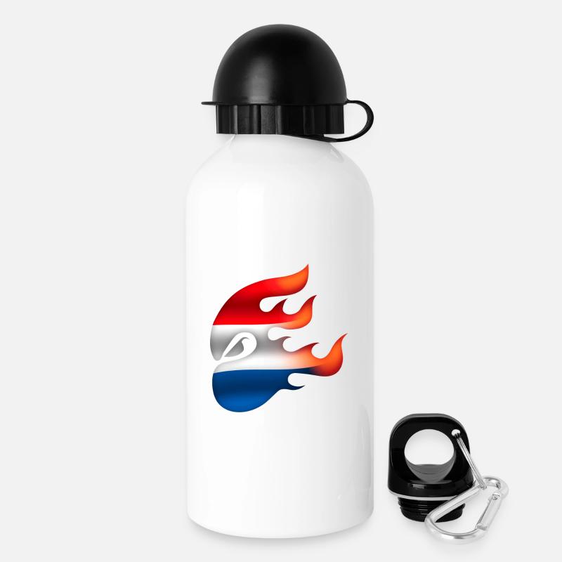 Drapeau des Pays-Bas - Pays-Bas - Ninja - Gourde avec bouchon 500 ml - blanc