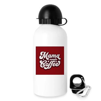 Mom Needs Coffee Funny Design - Drinks Bottle with Lid 500 ml - white - Right