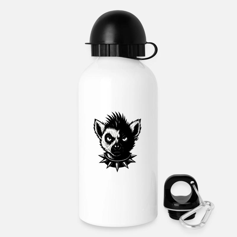 Punk-Lemur - Drinks Bottle with Lid 500 ml - white