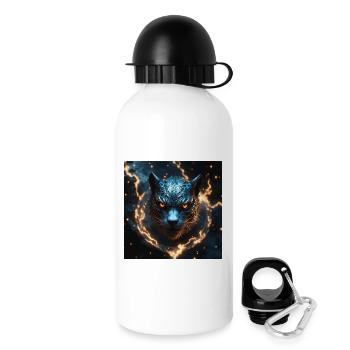 Tigre mystique en énergie électrique - Gourde avec bouchon 500 ml - blanc - Droite