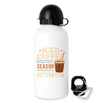 Eiskaffee-Saison - Trinkflasche mit Deckel 500 ml - Weiß - Rechts