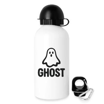 Design Fantom Amusant en Noir et Blanc - Gourde avec bouchon 500 ml - blanc - Droite