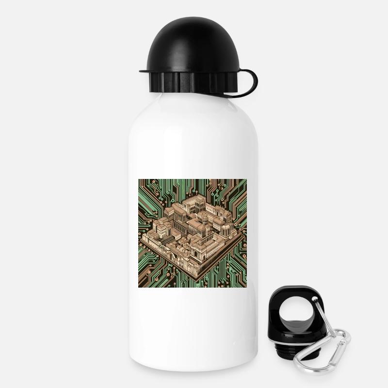 Urbis Digitalis - Drinks Bottle with Lid 500 ml - white