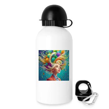 Imagination is power - Drinks Bottle with Lid 500 ml - white - Right