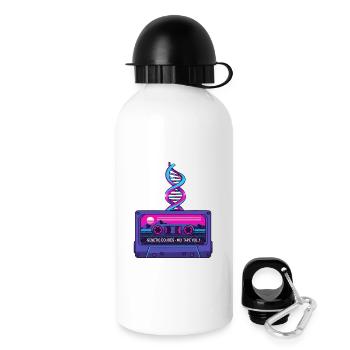 Neon Retro Cassette DNA Art - Drinks Bottle with Lid 500 ml - white - Right