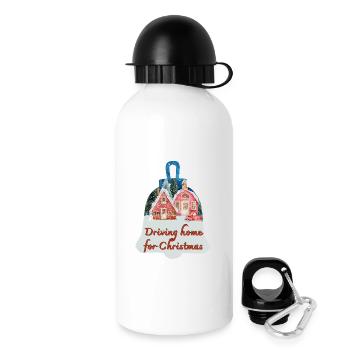 Cloche de Noël Rentrer à la maison pour Noël - Gourde avec bouchon 500 ml - blanc - Droite