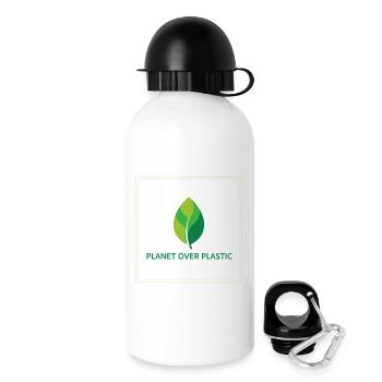 Planet Over Plastic - Trinkflasche mit Deckel 500 ml - Weiß - Rechts
