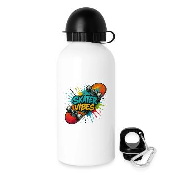Skater Vibes - Trinkflasche mit Deckel 500 ml - Weiß - Rechts
