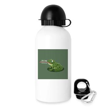 Hab dich - ganz doll lieb – Frosch Cartoon - Trinkflasche mit Deckel 500 ml - Weiß - Rechts
