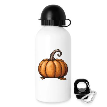 Pixel Pumpkin Retro Halloween - Drinks Bottle with Lid 500 ml - white - Right