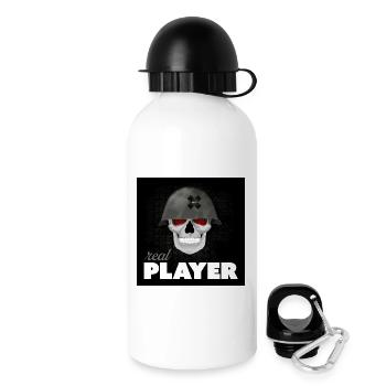 Skull Veteran – Real Player Gaming Helmet Design - Drinks Bottle with Lid 500 ml - white - Right