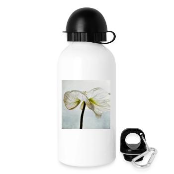 Weiße Mohnblüte - Trinkflasche mit Deckel 500 ml - Weiß - Rechts