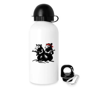Rats with bandana and rifle - Drinks Bottle with Lid 500 ml - white - Right