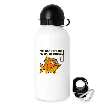 Nautic Design I've had enough! I'm Going Fishing - Drinks Bottle with Lid 500 ml - white - Right
