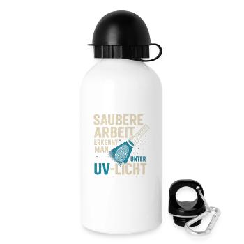 Travail propre sous lumière UV - Gourde avec bouchon 500 ml - blanc - Droite