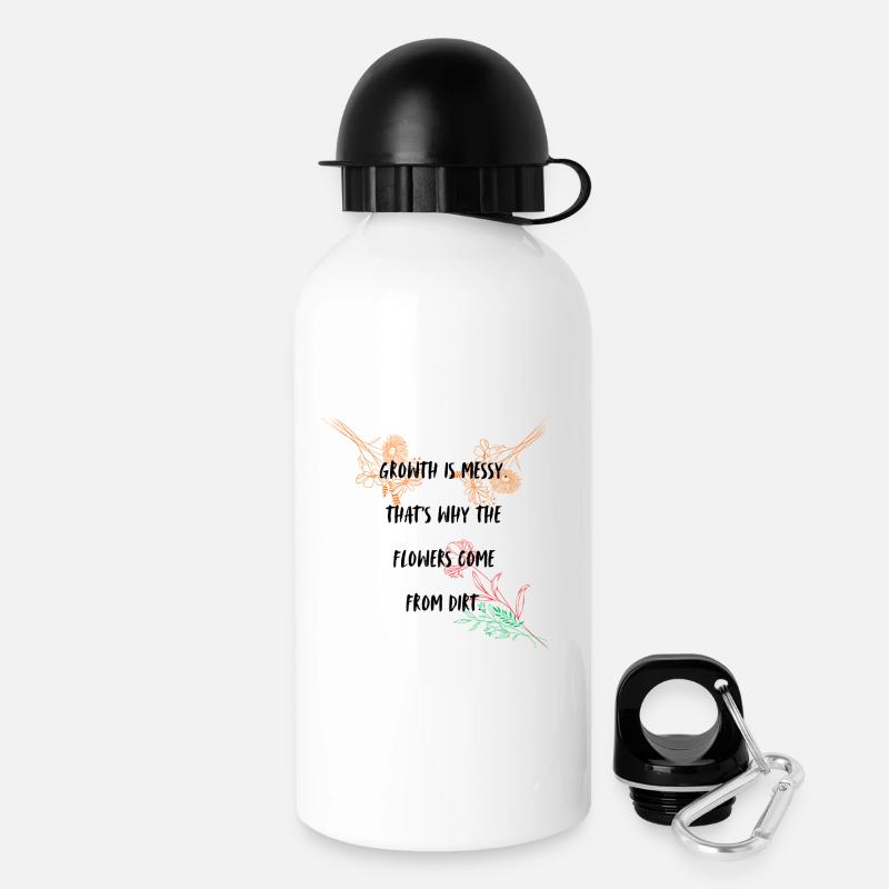 Growth typography design - Drinks Bottle with Lid 500 ml - white