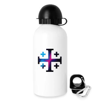 Croix du Caire (Croix de Jérusalem) – Minuit - Gourde avec bouchon 500 ml - blanc - Droite