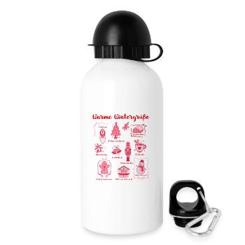 Warmth Winter Greetings Pink Figurines - Drinks Bottle with Lid 500 ml - white - Right