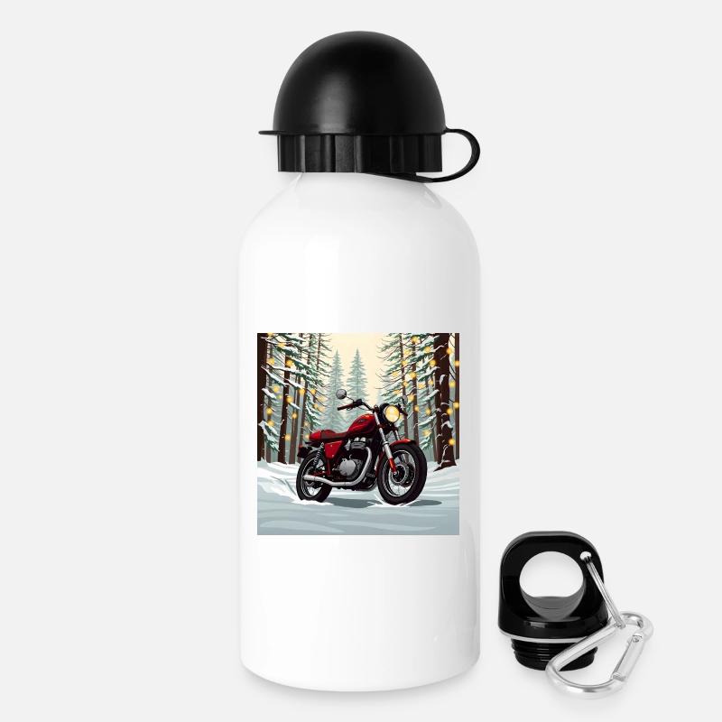Ride Into Winter - Drinks Bottle with Lid 500 ml - white