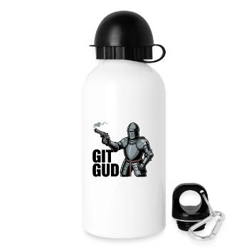 Gid Gud – Lustige Gaming-Memes - Trinkflasche mit Deckel 500 ml - Weiß - Rechts