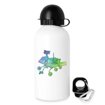 Aventure spatiale sur le rover martienne sur la planète rouge - Gourde avec bouchon 500 ml - blanc - Droite