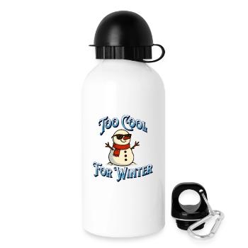 Too Cool For Winter Snowman - Drinks Bottle with Lid 500 ml - white - Right