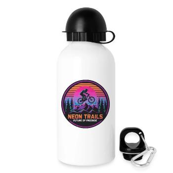 Neon Trails Mountain Freeride - Trinkflasche mit Deckel 500 ml - Weiß - Rechts