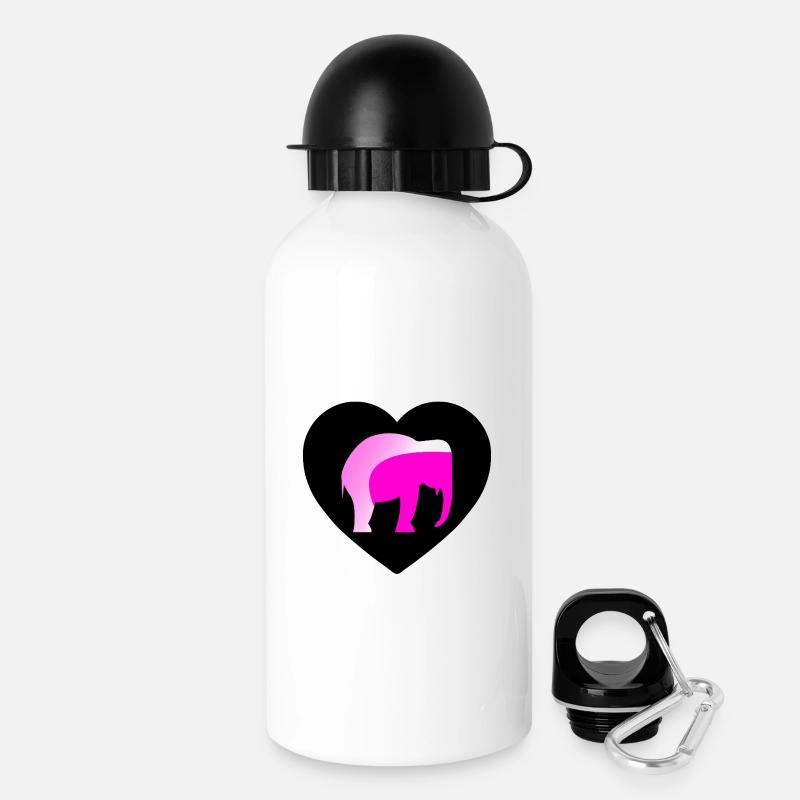 Elephant - Drinks Bottle with Lid 500 ml - white