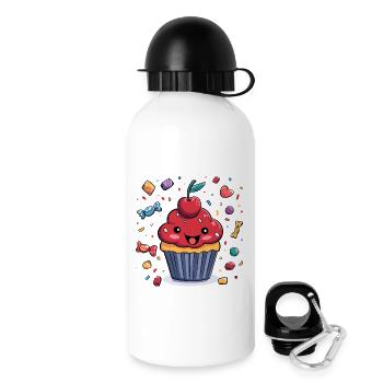 Kawaii Cupcake with Confetti - Drinks Bottle with Lid 500 ml - white - Right