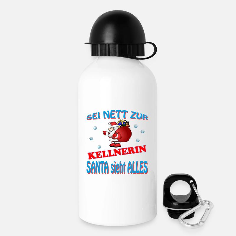 SANTA KELLNERIN - Trinkflasche mit Deckel 500 ml - Weiß