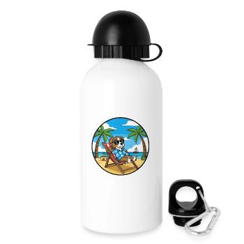 Cool Dog Beach Vacation Summer Vibes - Trinkflasche mit Deckel 500 ml - Weiß - Rechts