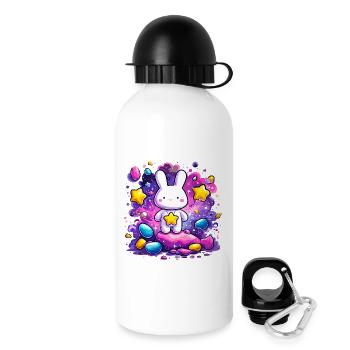 Kawaii Space Bunny Stars - Drinks Bottle with Lid 500 ml - white - Right