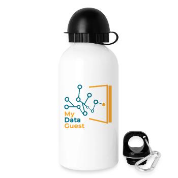 Mein Datengast - Trinkflasche mit Deckel 500 ml - Weiß - Rechts