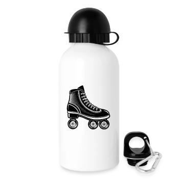 Rollschuh - Trinkflasche mit Deckel 500 ml - Weiß - Rechts
