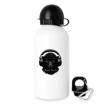 Black Sheep with headphones - Drinks Bottle with Lid 500 ml - white - Right