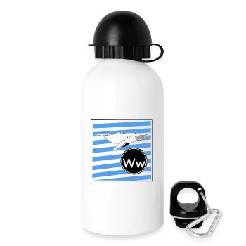 W wie Wal - Trinkflasche mit Deckel 500 ml - Weiß - Rechts