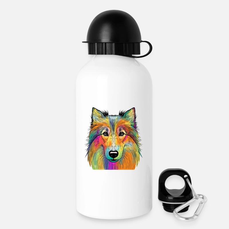 Collie - Trinkflasche mit Deckel 500 ml - Weiß