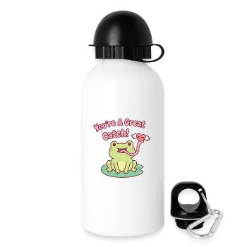 Cute Frog Catches Heart You Are A Great Catch - Drinks Bottle with Lid 500 ml - white - Right