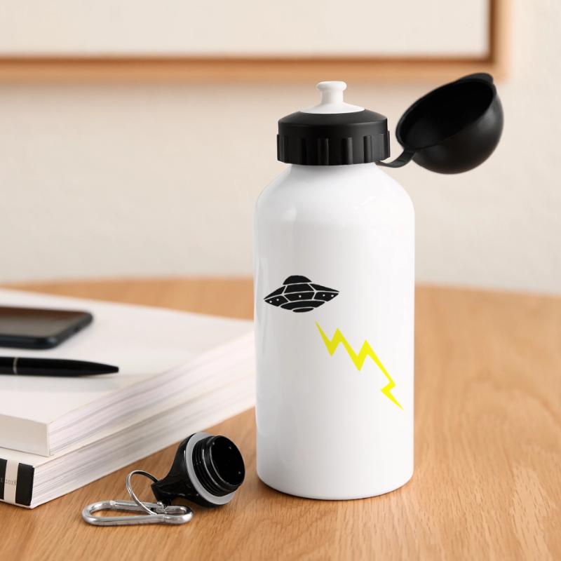UFO Invasion Lightning Attack Alien Vector Drinks Bottle with Lid 500 ml