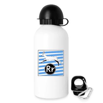 R wie Reh - Trinkflasche mit Deckel 500 ml - Weiß - Rechts