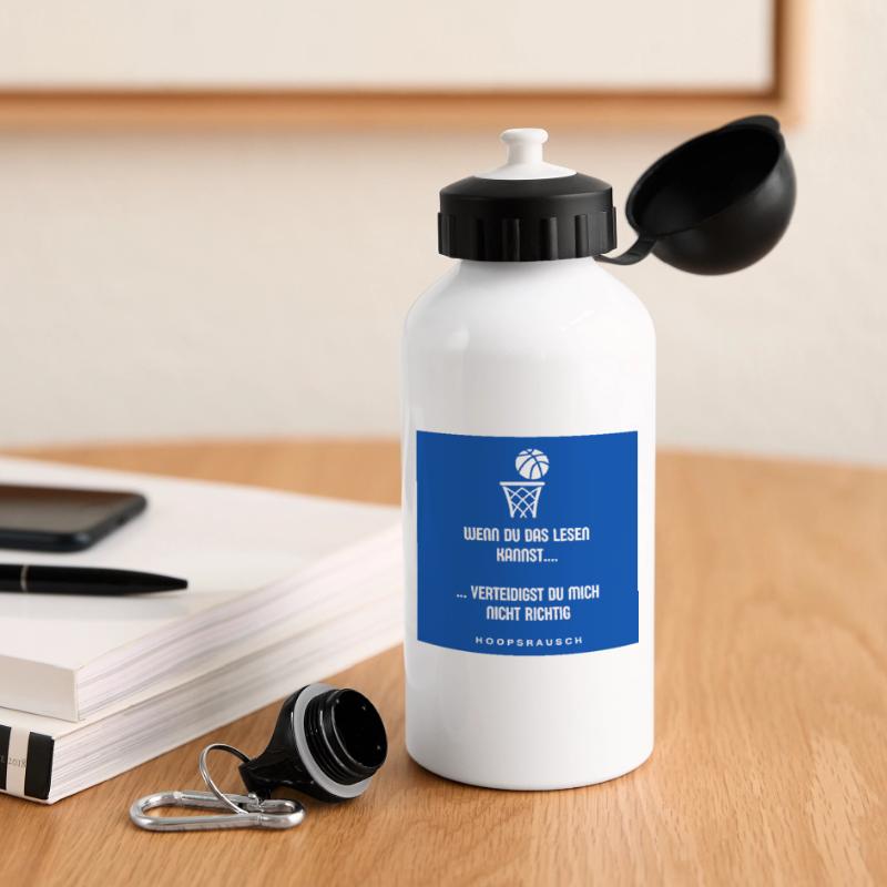 Lesen oder Verteidigen Spruch Hoopsrausch Trinkflasche mit Deckel 500 ml