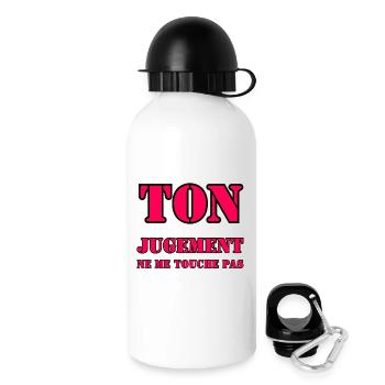 DEIN URTEILSVERMÖGEN BETRIFFT MICH NICHT. - Trinkflasche mit Deckel 500 ml - Weiß - Rechts